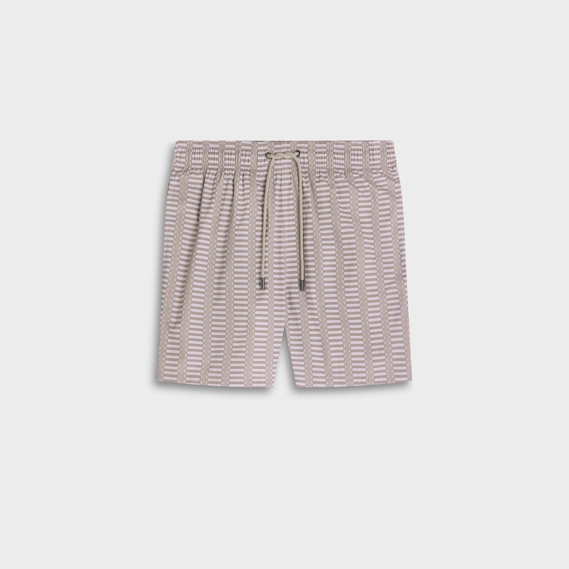Cruz Shorter-Length Ladder Stripe Swim Trunks