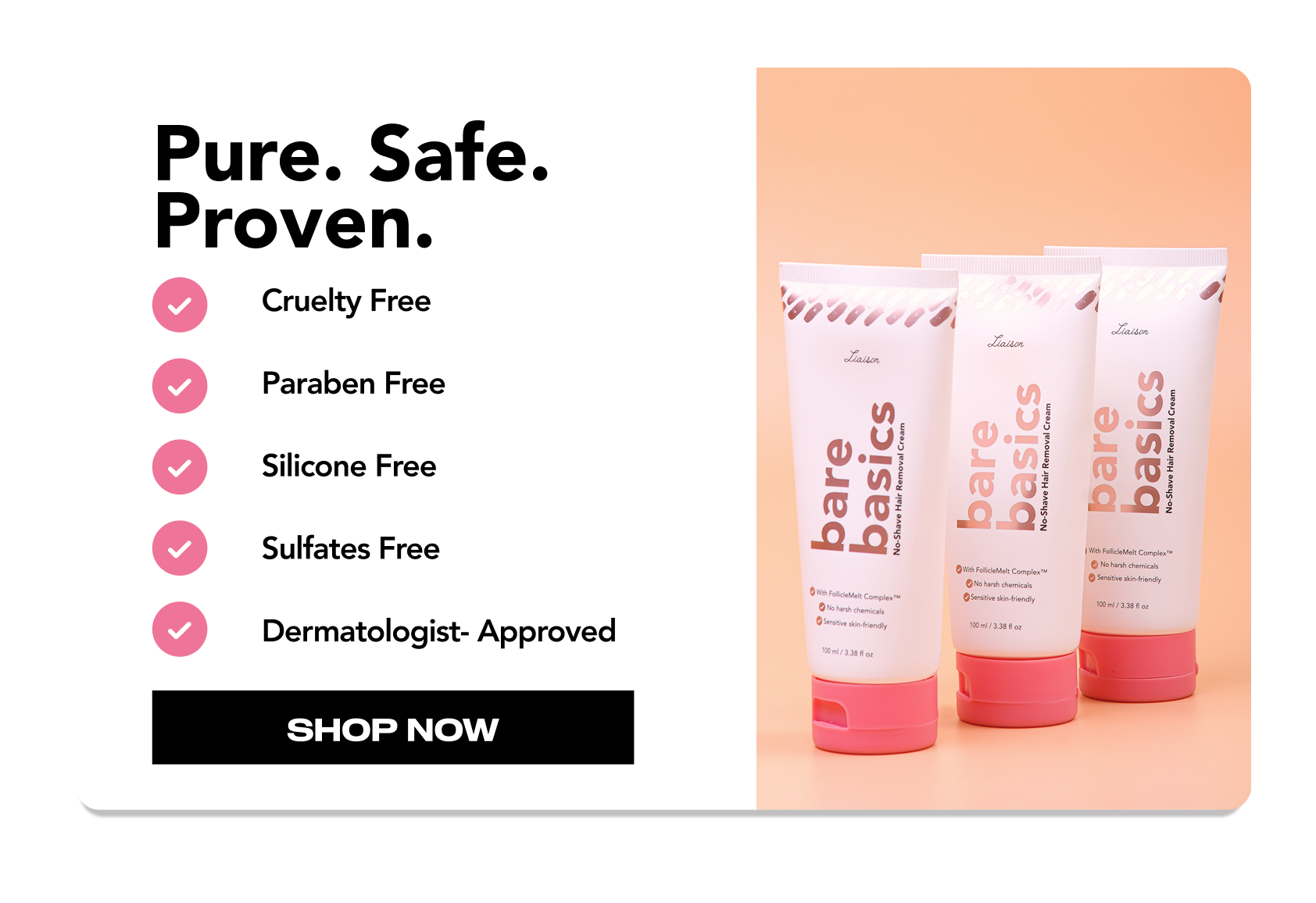 Bare Basics No Shave Hair Removal Cream