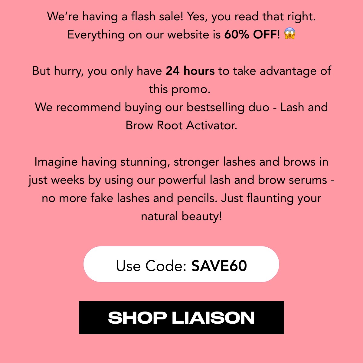 Everything on our website is 60% OFF!