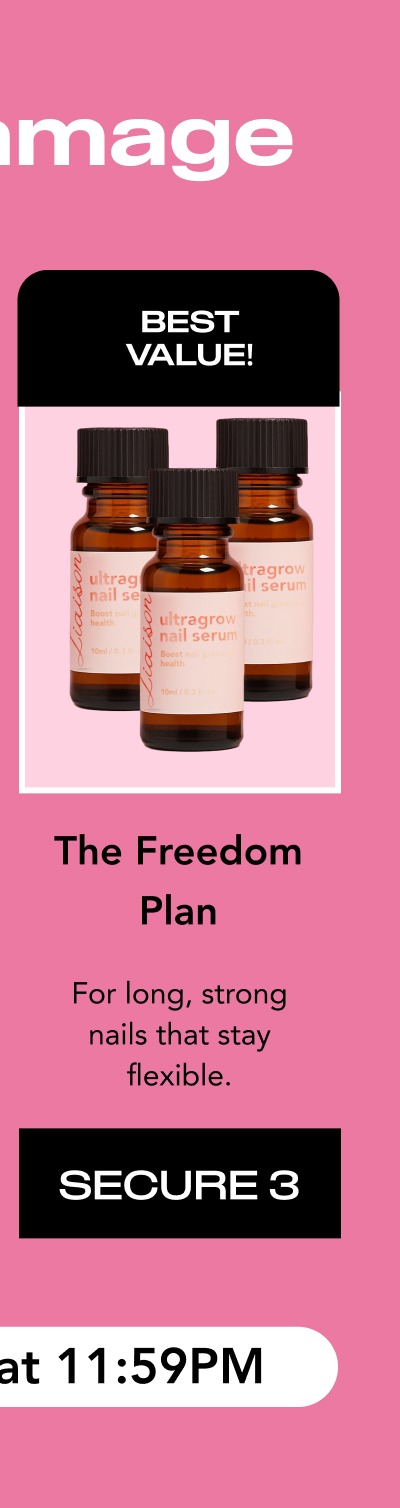 The Freedom Plan- For long, strong nails that stay flexible.