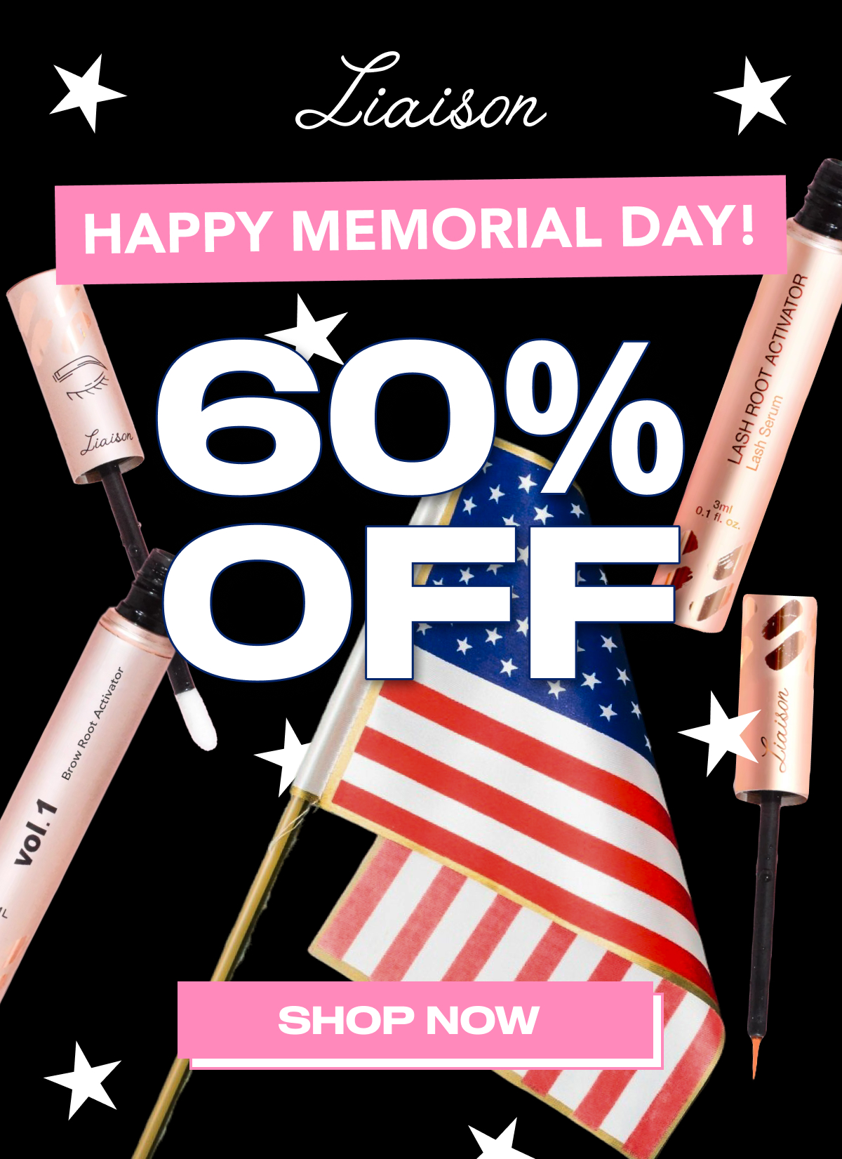 HAPPY MEMORIAL DAY! 60% OFF