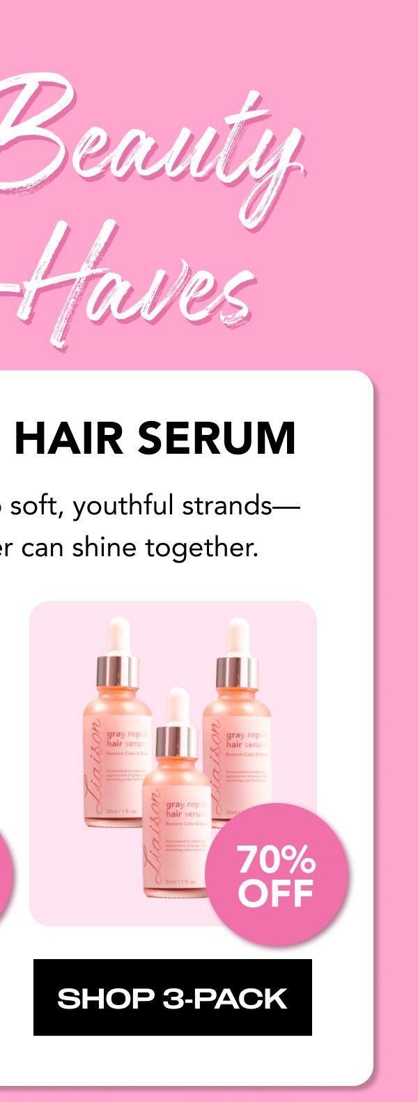 Gray Repair Hair Serum- 3 Pack