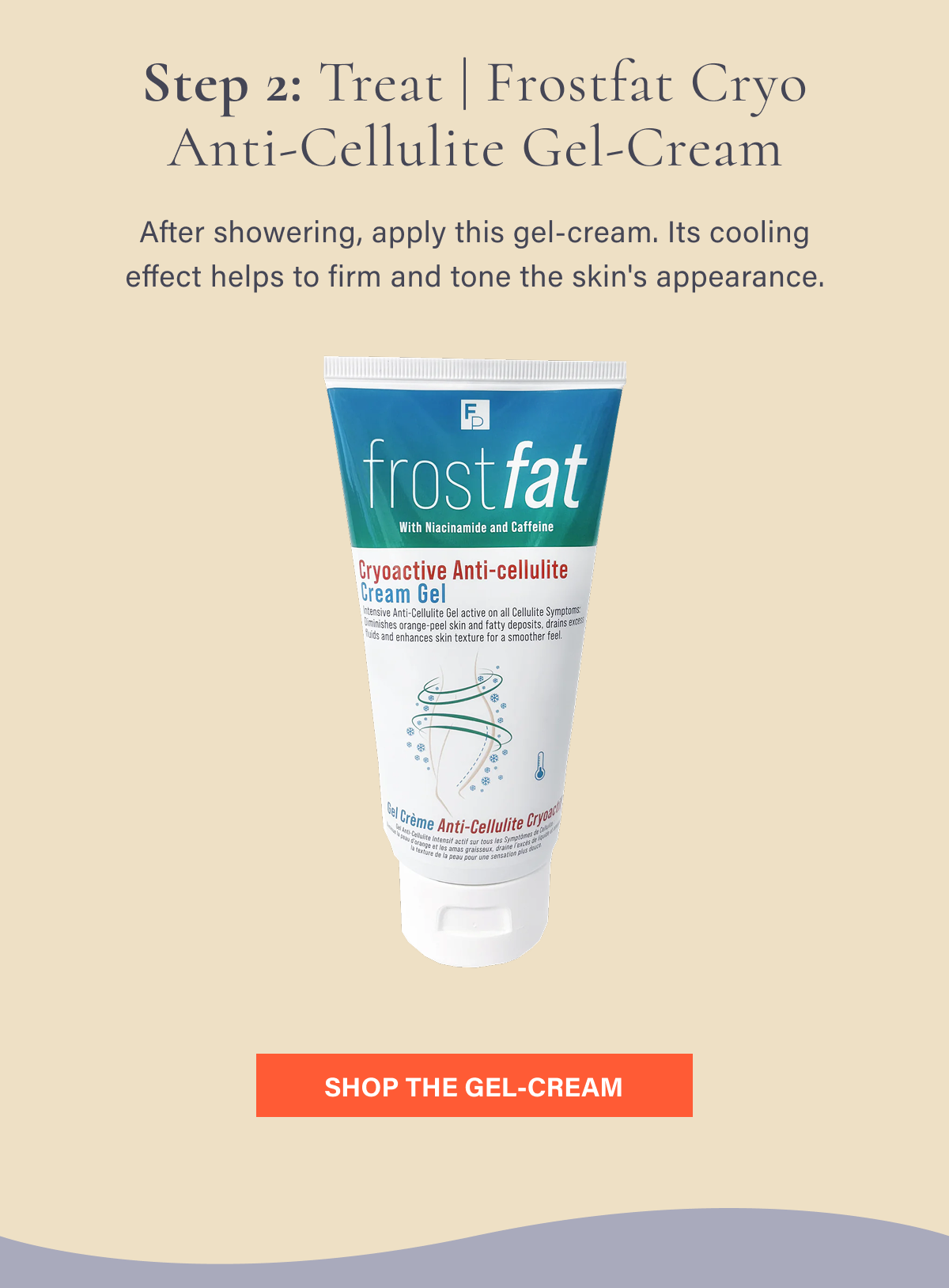 Step 2: Treat | Frostfat Cryo Anti-Cellulite Gel-Cream