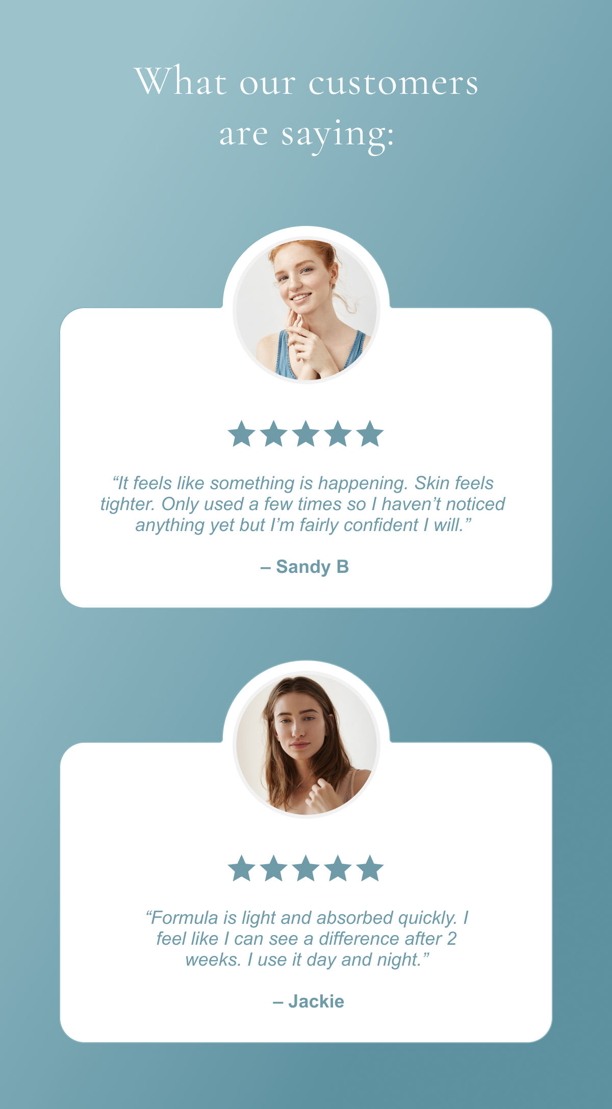 What our customers are saying: