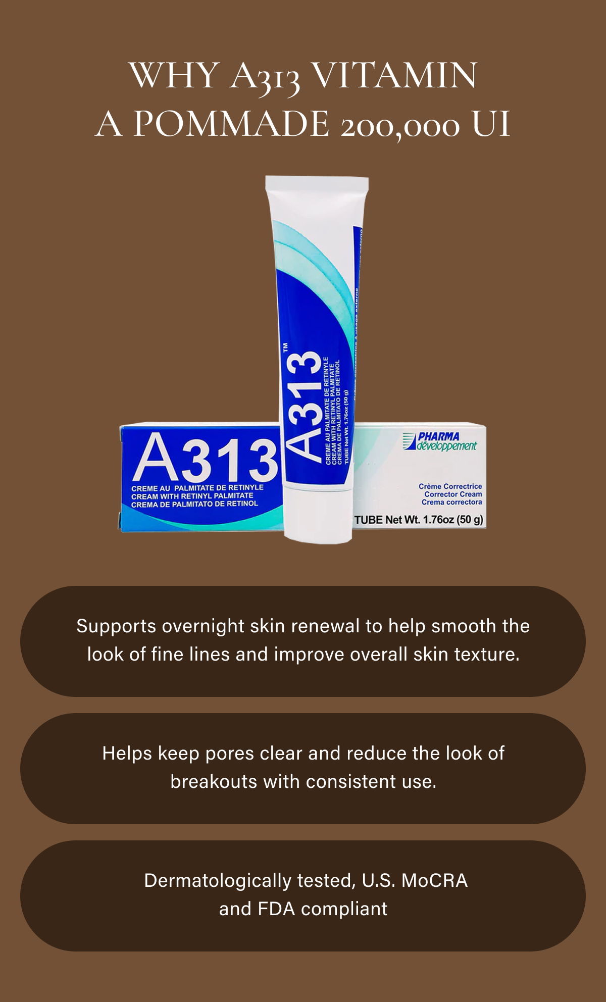 Why A313 Vitamin A Pommade 200,000 UI