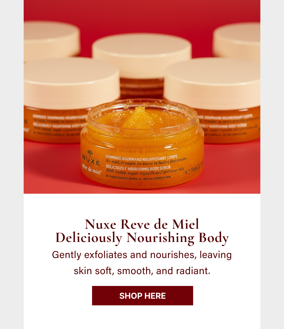 Nuxe Reve de Miel Deliciously Nourishing Body Scrub