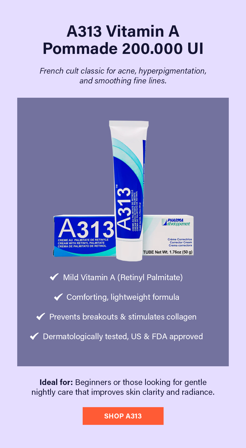 A313 Vitamin A Pommade 200.000 UI