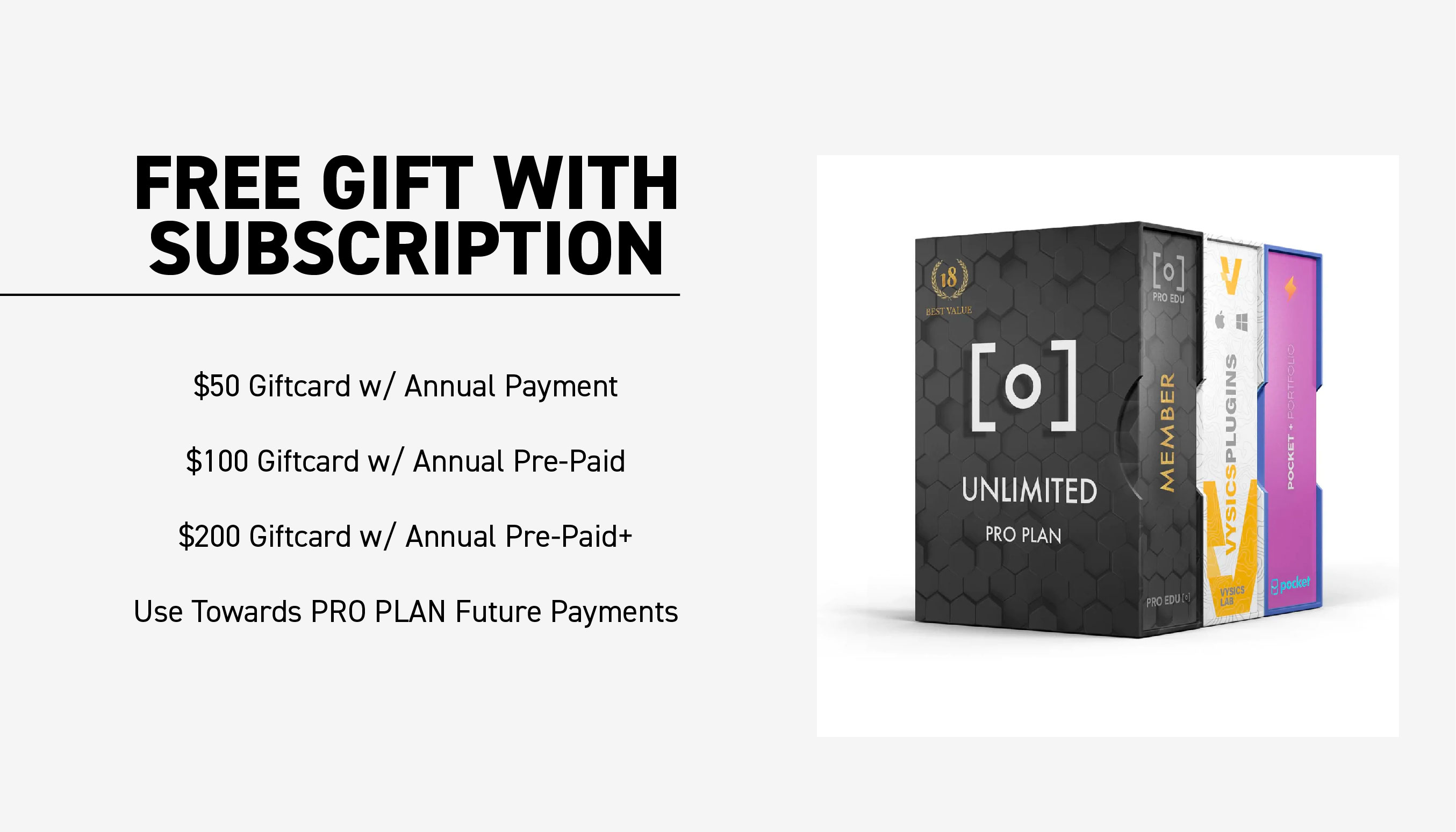 free gift with subscription
