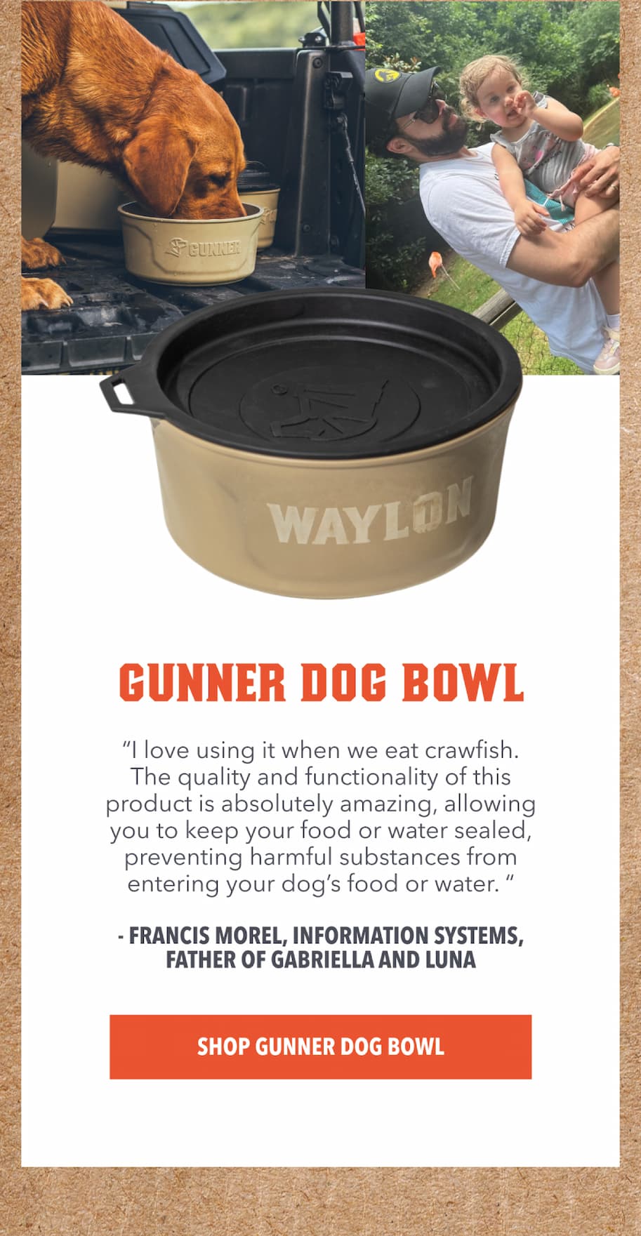 Tan Dog Bowl