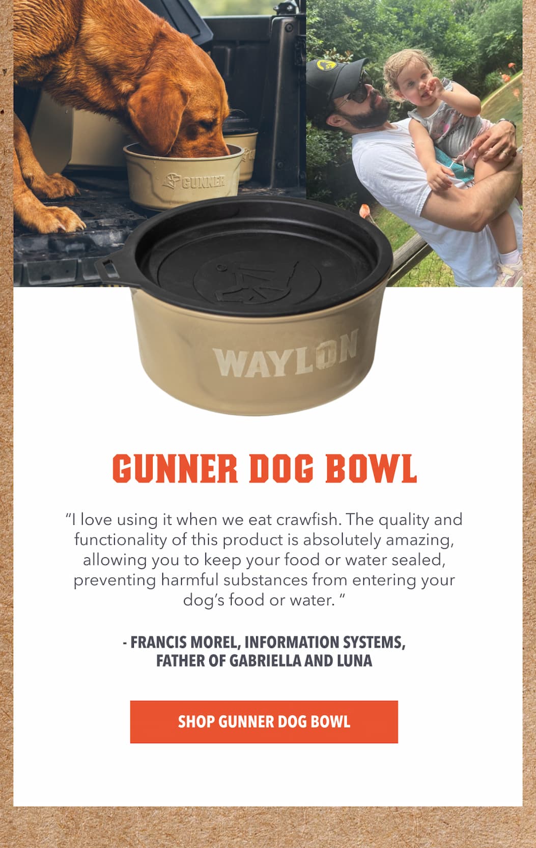 Tan Dog Bowl