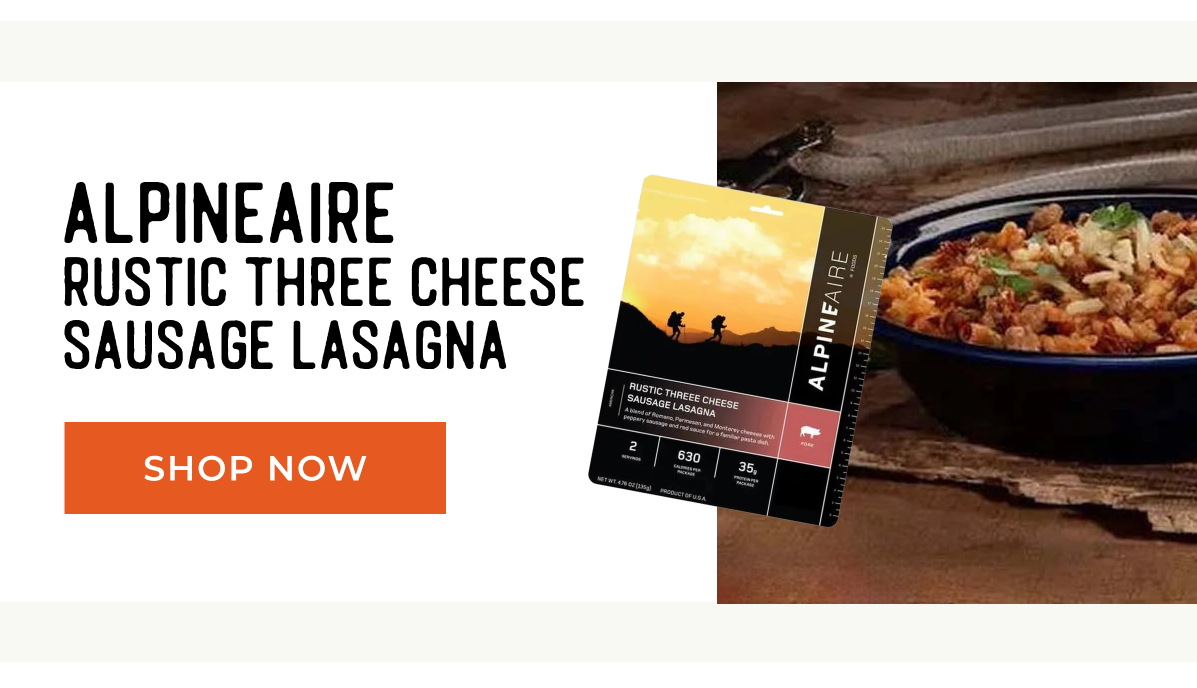 AlpineAire  Rustic Three Cheese Sausage Lasagna