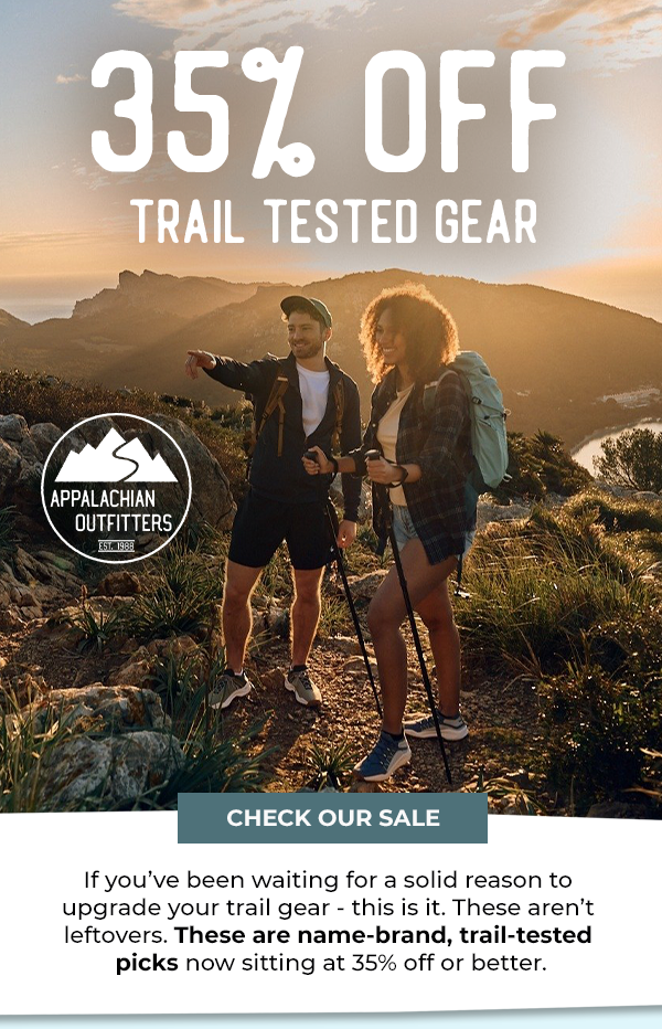 35% Off Trail-Tested Gear