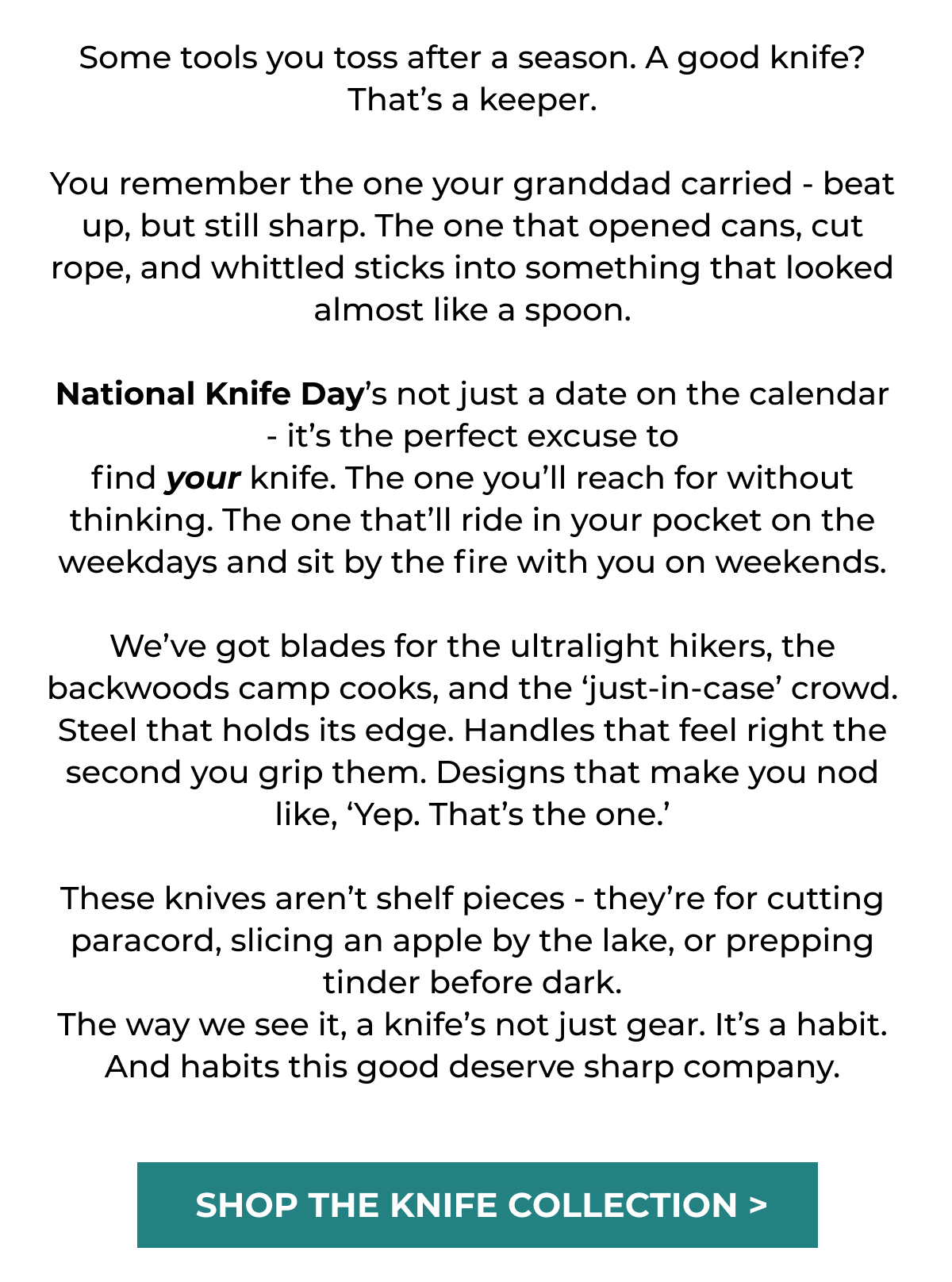 SHOP THE KNIFE COLLECTION