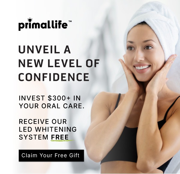 Unveil a new level of confidence. Invest $300+ in your oral care.  Receive our LED Whitening System free                  Claim your Free Gift.