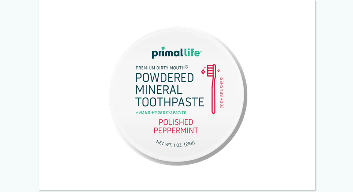 Powdered mineral toothpaste