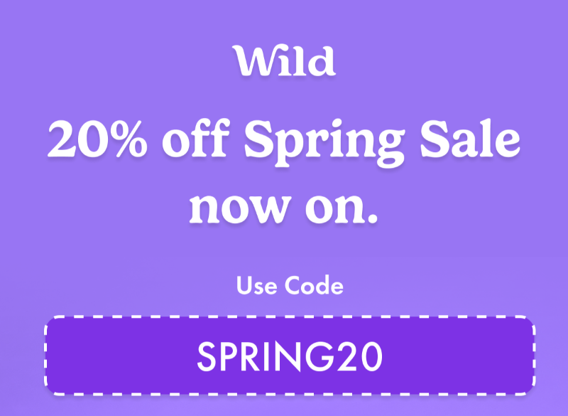 20% off Spring Sale now on. Use code SPRING20. Shop Sale!