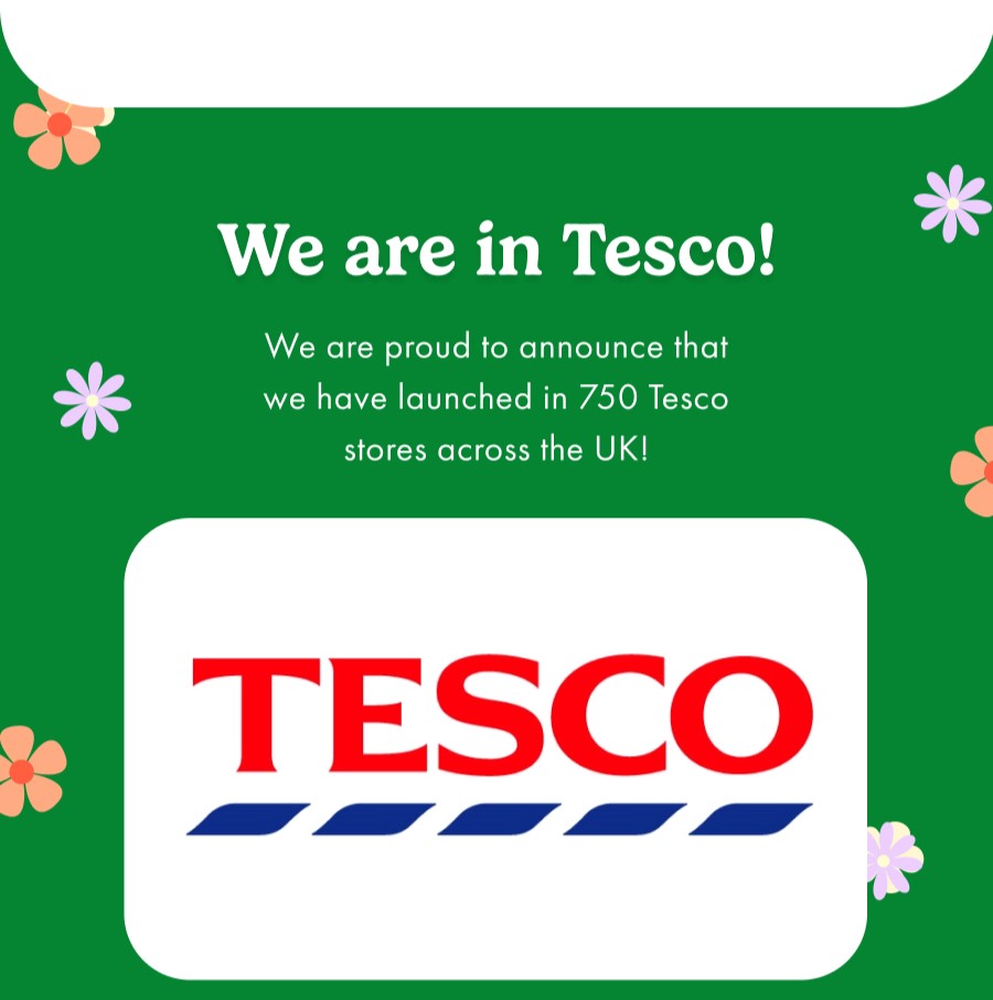 We are in Tesco! We are proud to announce that we have launched in 75p Tesco stores across the UK!