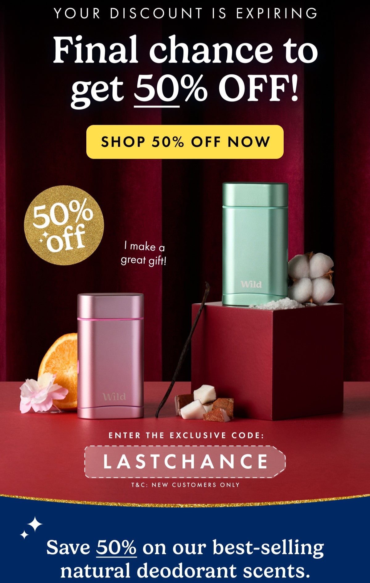 50% OFF EXCLUSIVE OFFER