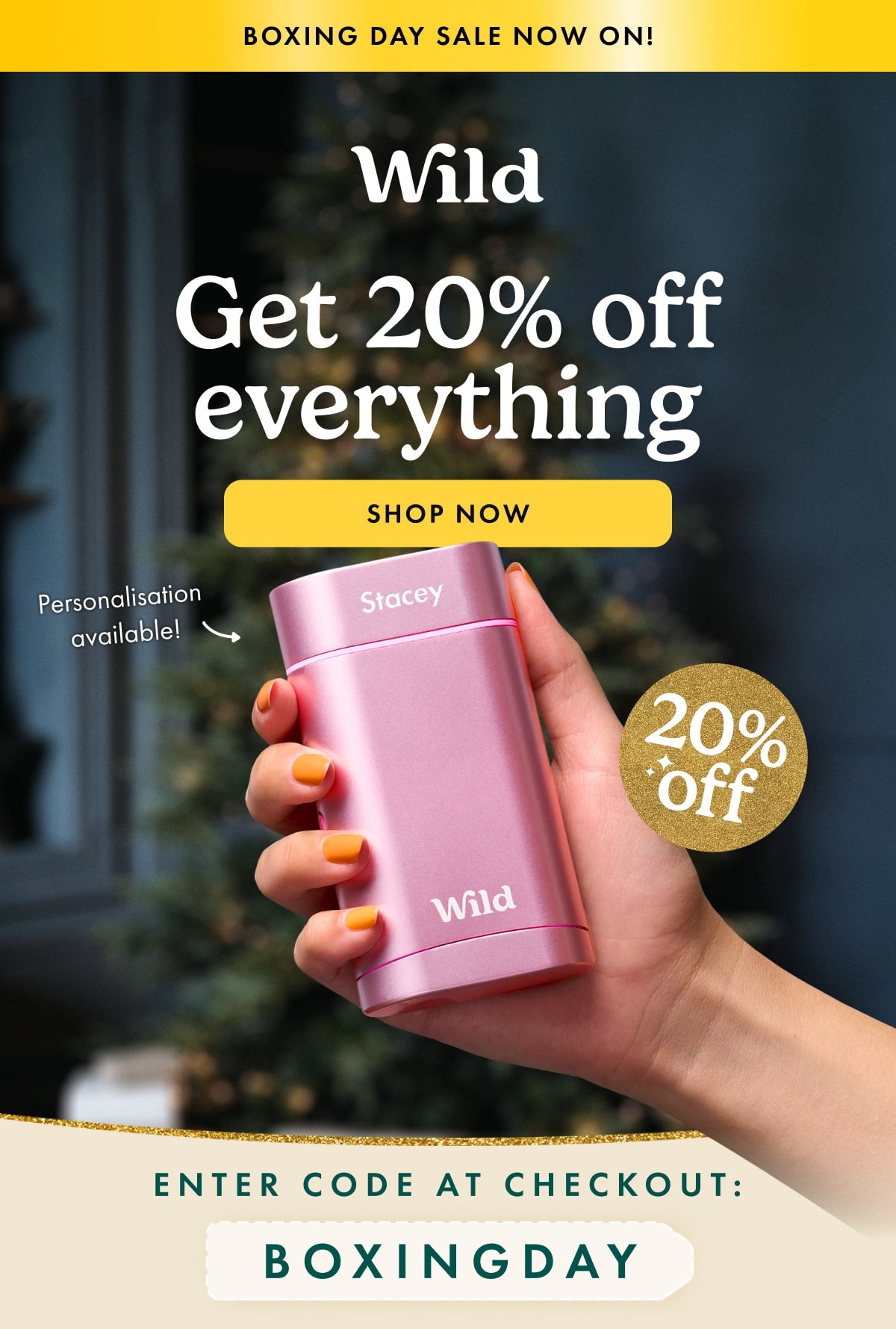Get 20% off everything