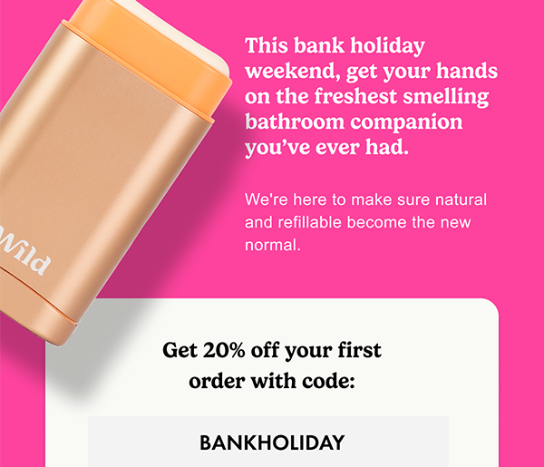 This bank holiday weekend get your hands on the freshest smelling bathroom companion you've ever had.