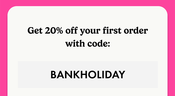 Get 20% off with code BANKHOLIDAY