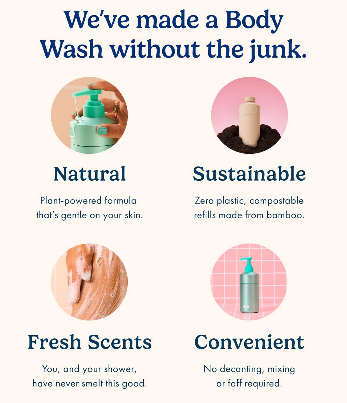 Introducing our premium, natural Body Wash made with ingredients you