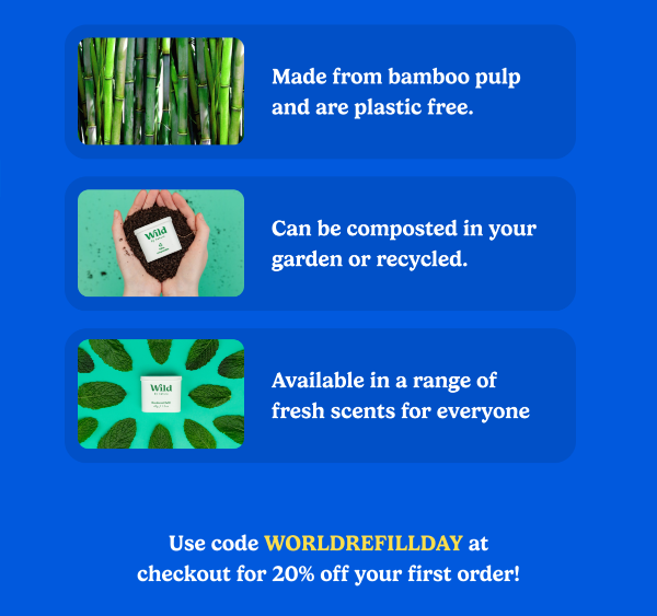 Use code WORLDREFILLDAY
