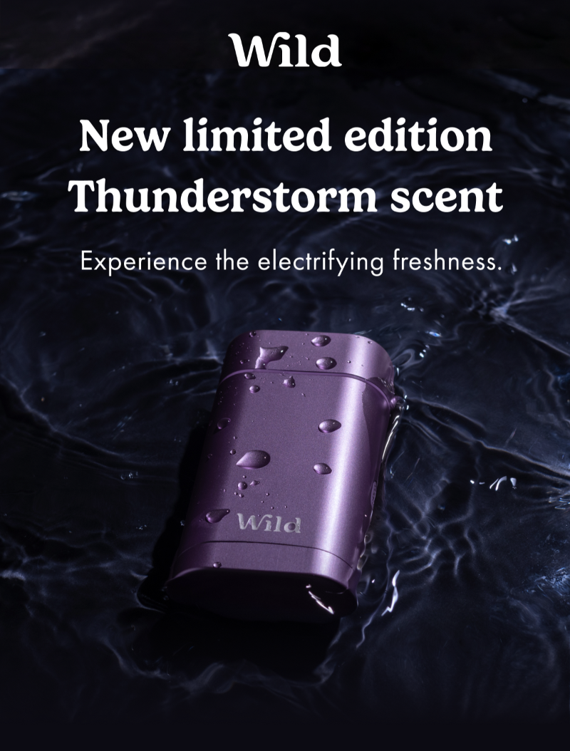 New limited edition Thunderstorm scent. Experience the electrifying freshness.