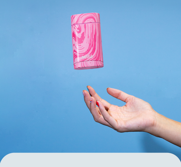 Image of the retro swirl case thrown in the air.