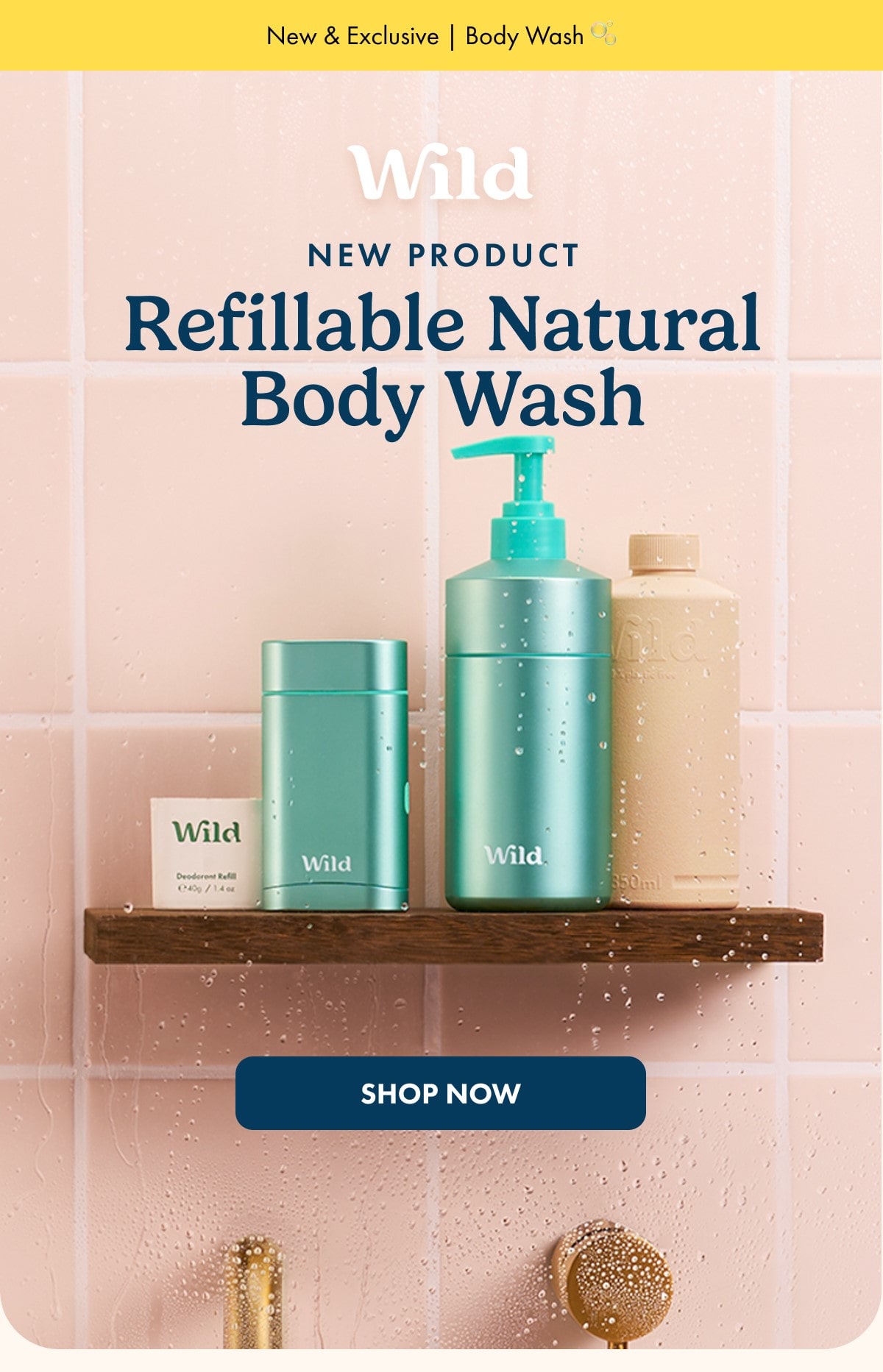 Refillable natural body wash is here.