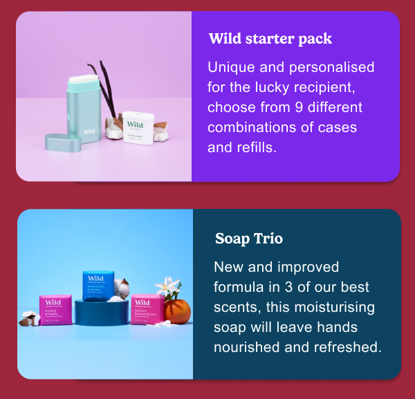 The perfect Wild gifts: Starter pack, Soap trio