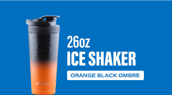 26oz  Ice Shaker Orange Black Ombre