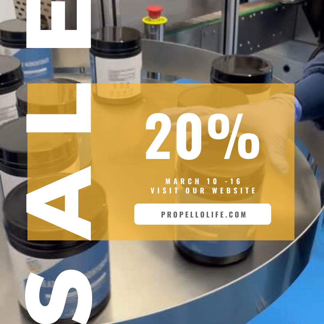 Image of propello life 20% off sale for spring 2025