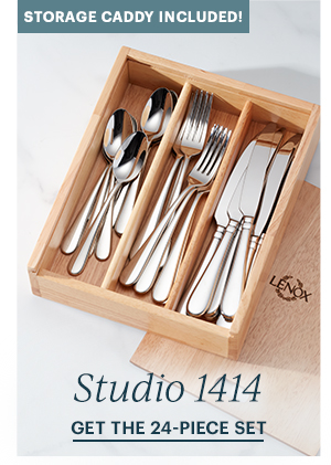 STORAGE CADDY INCLUDED!  Studio 1414  GET THE 24-PIECE SET