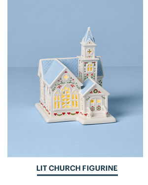 LIT CHURCH FIGURINE