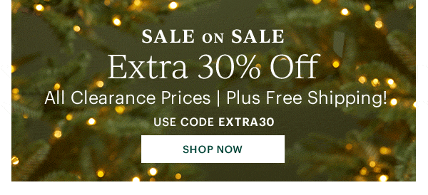 SALE ON SALE  Extra 30% Off  All Clearance Prices | Plus Free Shipping!  USE CODE EXTRA30  [SHOP NOW]