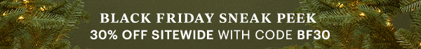 BLACK FRIDAY SNEAK PEEK  30% OFF SITEWIDE WITH CODE BF30