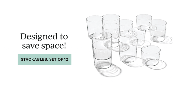 Designed to save space!  [STACKABLES, SET OF 12]