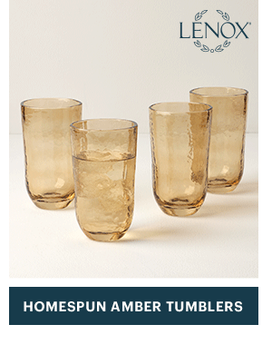 HOMESPUN AMBER TUMBLERS