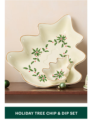 HOLIDAY TREE CHIP & DIP SET