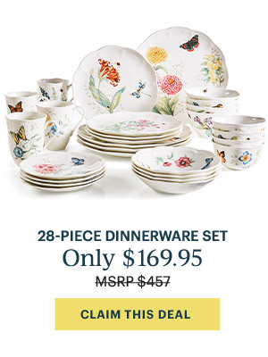28-PIECE DINNERWARE SET  Only $169.95  [CLAIM THIS DEAL]