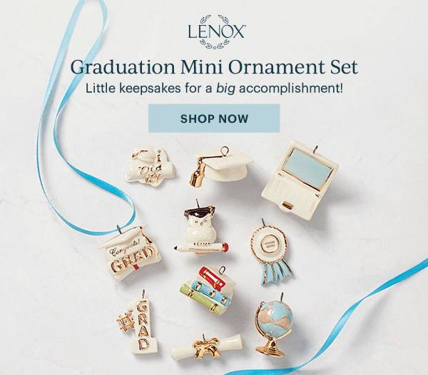 LENOX  Graduation Mini Ornament Set  Little keepsakes for a big accomplishment!  [SHOP NOW]