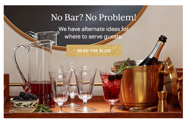No Bar? No Problem!  We have alternate ideas for where to serve guests.  [READ THE BLOG]