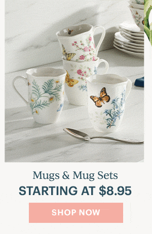 Mugs & Mug Sets  STARTING AT $8.95  [SHOP NOW]
