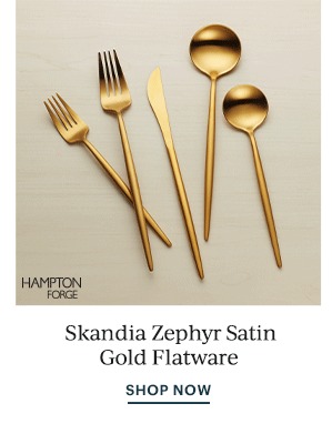 Skandia Zephyr Satin Gold Flatware  SHOP NOW