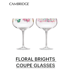 FLORAL BRIGHTS COUPE GLASSES