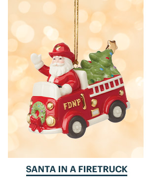 SANTA IN A FIRETRUCK