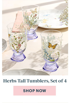 Herbs Tall Tumblers, Set of 4  [SHOP NOW]