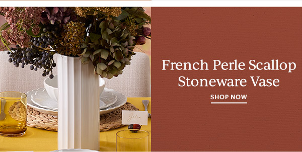 French Perle Scallop Stoneware Vase  SHOP NOW