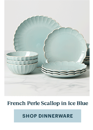 French Perle Scallop in Ice Blue  [SHOP DINNERWARE]